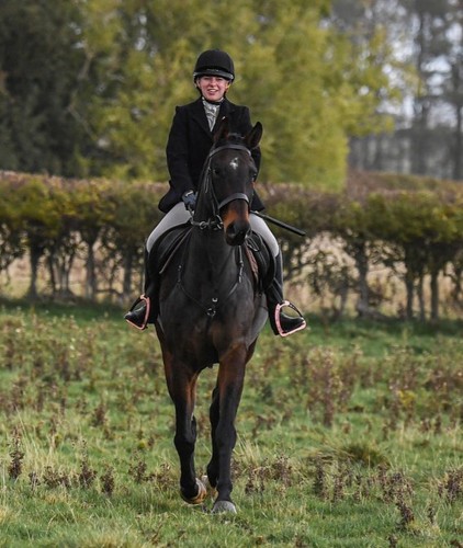 Emma Gibbon riding Tom